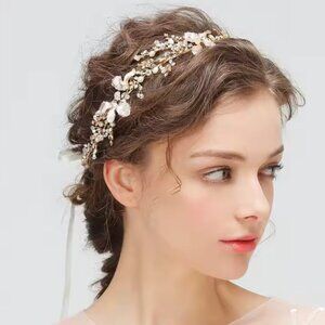 Silver bridal hair accessory bridal hair vine for wedding hair jewelry